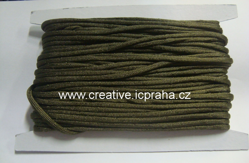 paracord 4mm khaki zelena